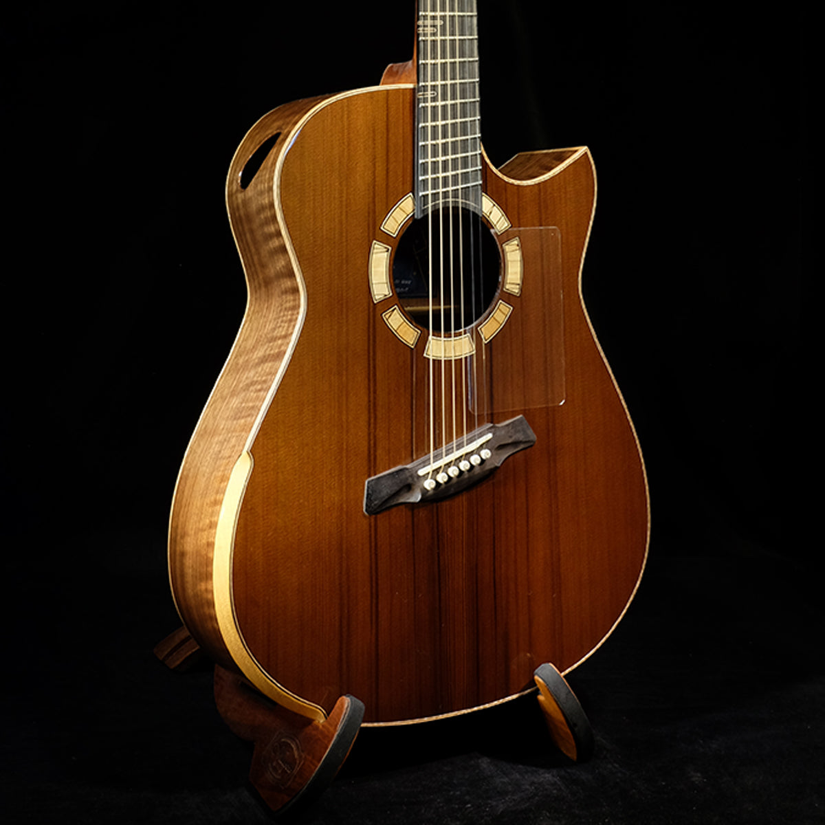 Blue Label | MD Sinker Red Cedar Flamed Walnut Fan Fret | #167 Hold
