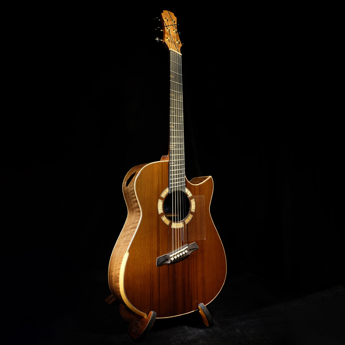 Blue Label | MD Sinker Red Cedar Flamed Walnut Fan Fret | #167 Hold