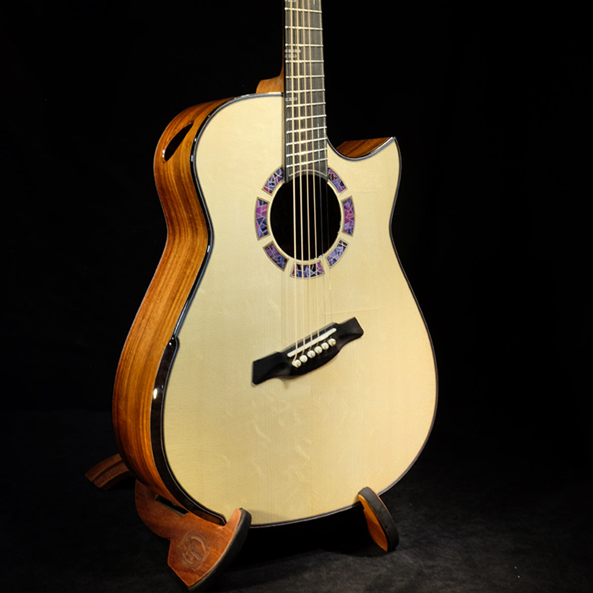 Blue Label | MD Swiss Spruce Mexican Granadilo Fan Fret | #189 BRICKHOUSE