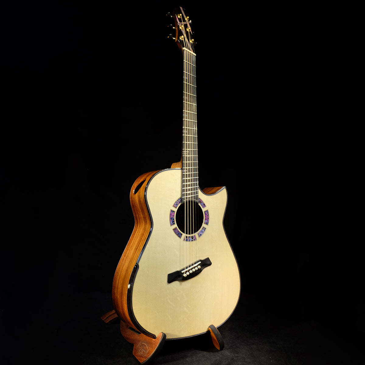 Blue Label | MD Swiss Spruce Mexican Granadilo Fan Fret | #189 BRICKHOUSE
