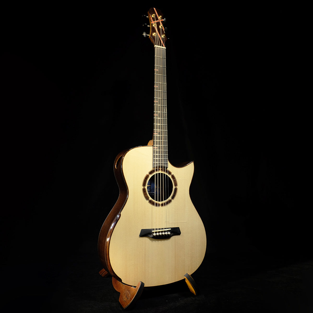 Blue Label | Deep OM Swiss Moon Indian Rosewood #6 | Hold