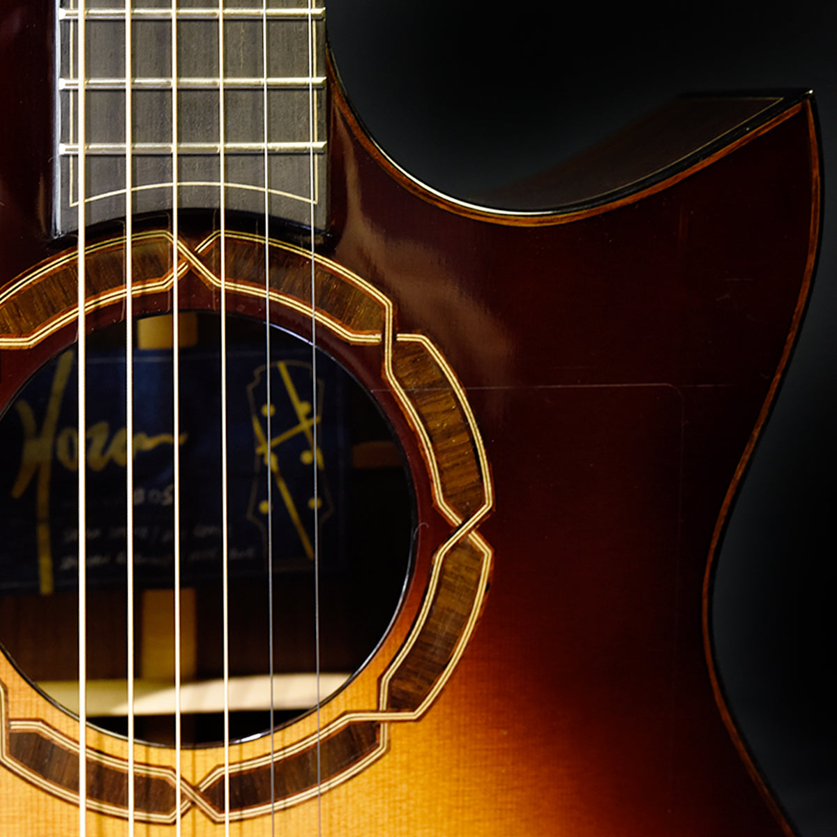 Blue Label | Deep OM Sitka Indian Rosewood #5 | Sunburst Hold