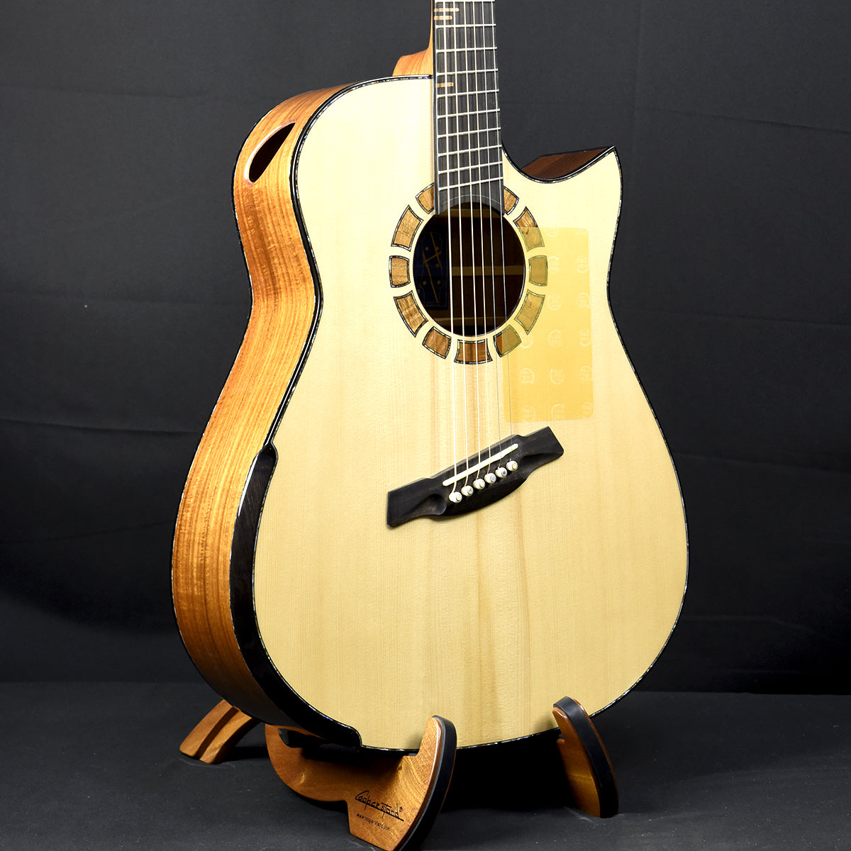 Blue Label | MD Torrified Adirondack Pacific Koa Fan Fret | #188 | HOLD