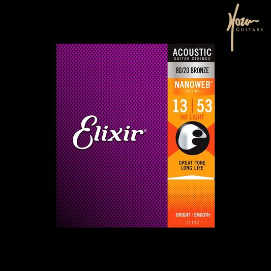 Elixir Nanoweb Phosphor Bronze HD Light Strings