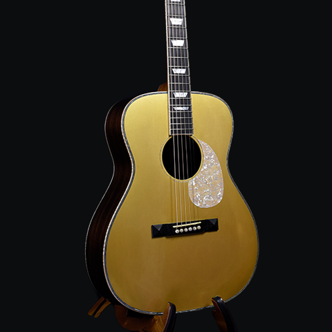 Red Label | OM Adirondack Indian Rosewood | Slotted Headstock Gold Top