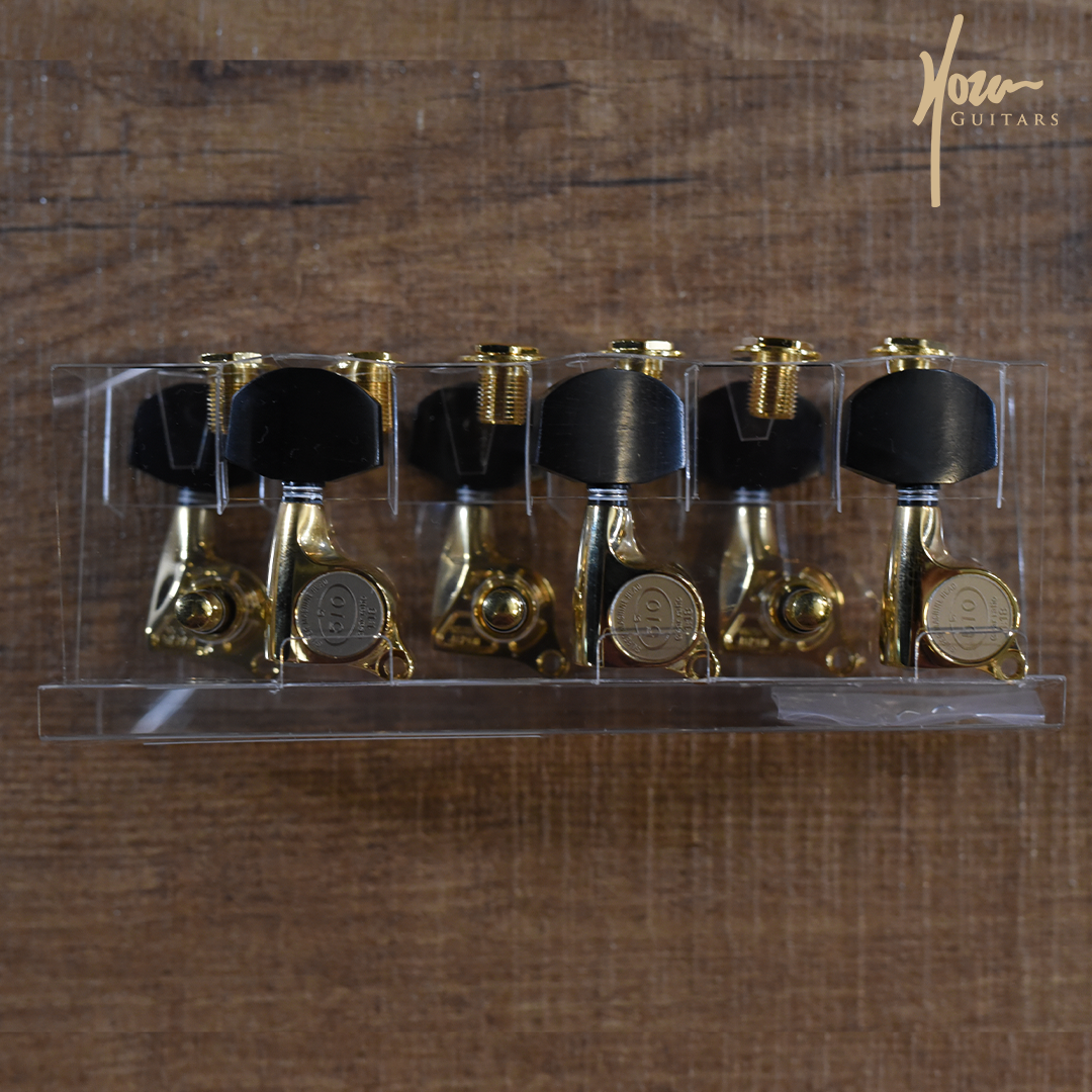 Gotoh Gold 510z Tuners with Black Knobs