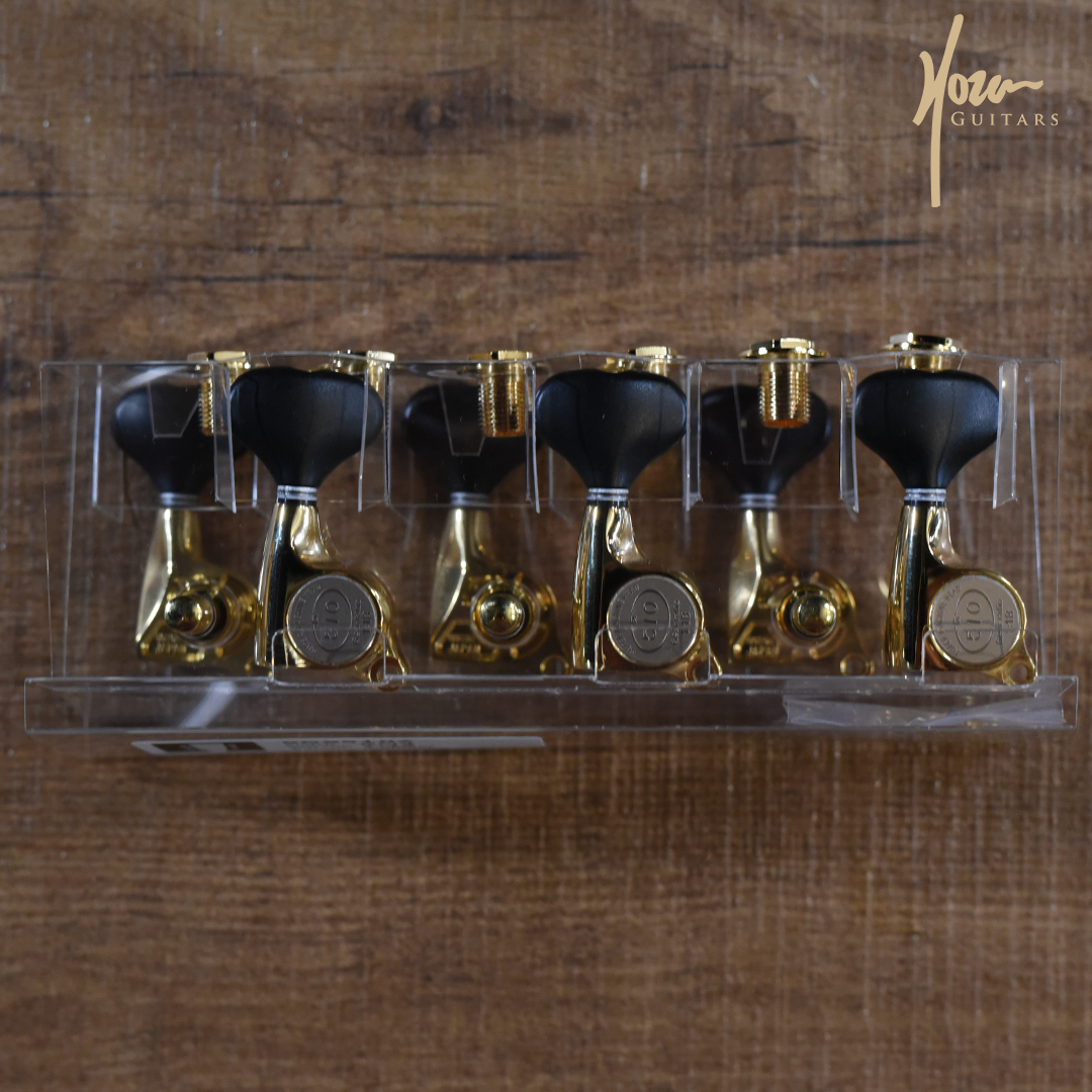 Gotoh Gold 510z Tuners with Satin Black Knobs