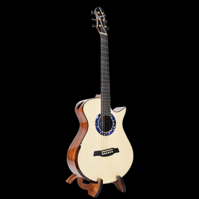 Blue Label | Vera OO Swiss Moon Spruce Mexican Granadillo Fan Fret | #308 | TGS