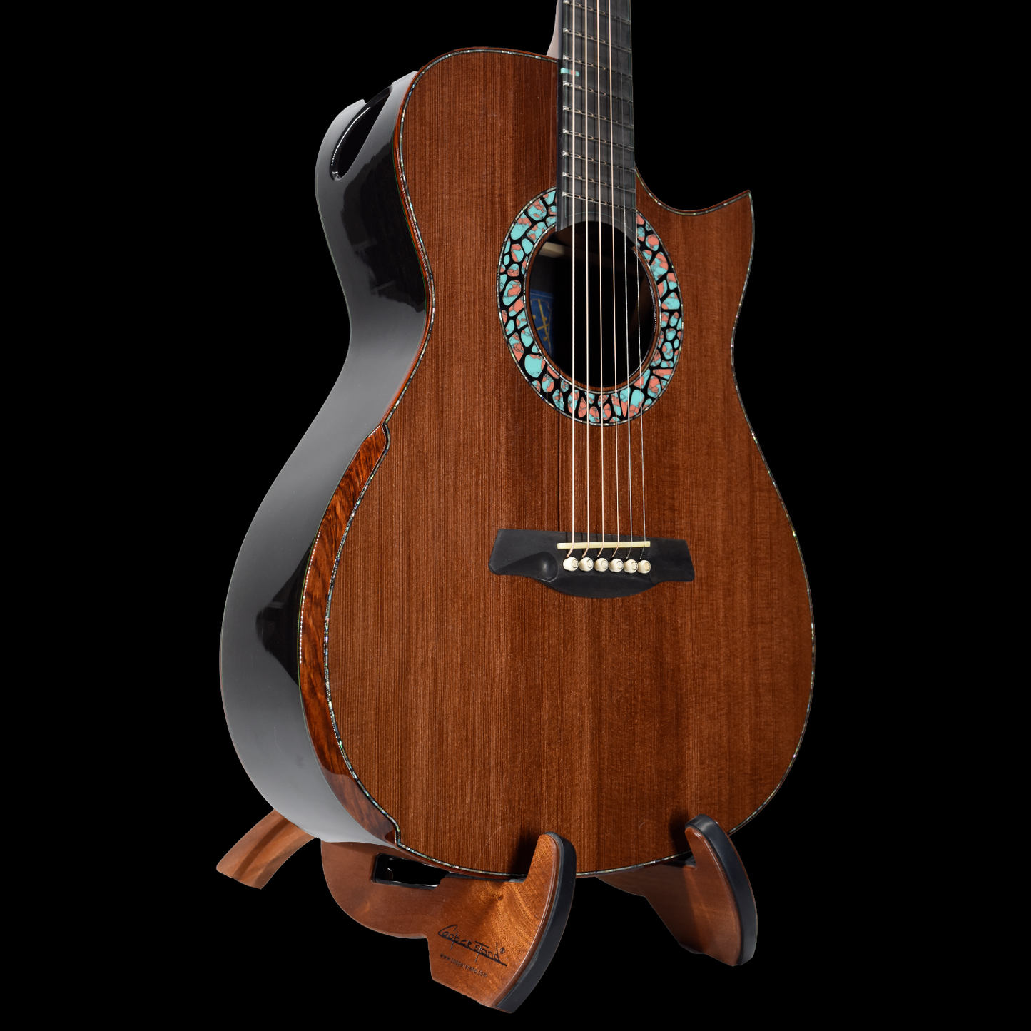 Blue Label | Deep OM Sinker Redwood Ancient Bog Oak | #301 | Hold