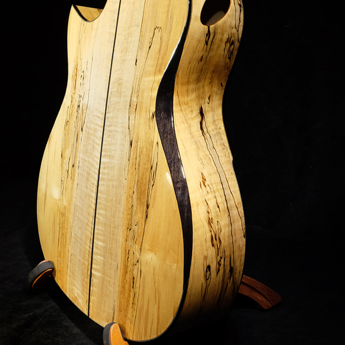Blue Label | Deep OM Swiss Moon Flamed Spalted Maple #143
