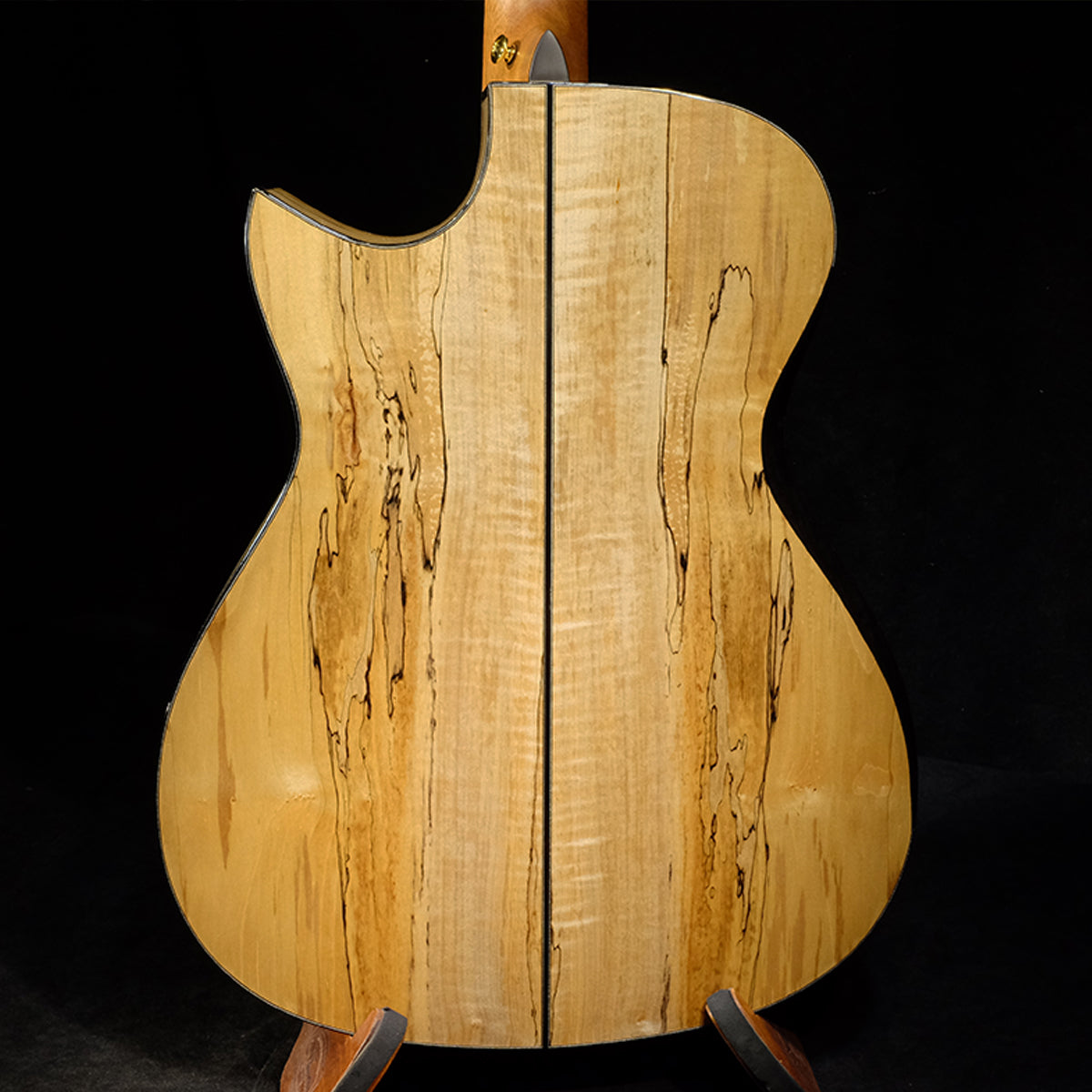 Blue Label | Deep OM Swiss Moon Flamed Spalted Maple #143