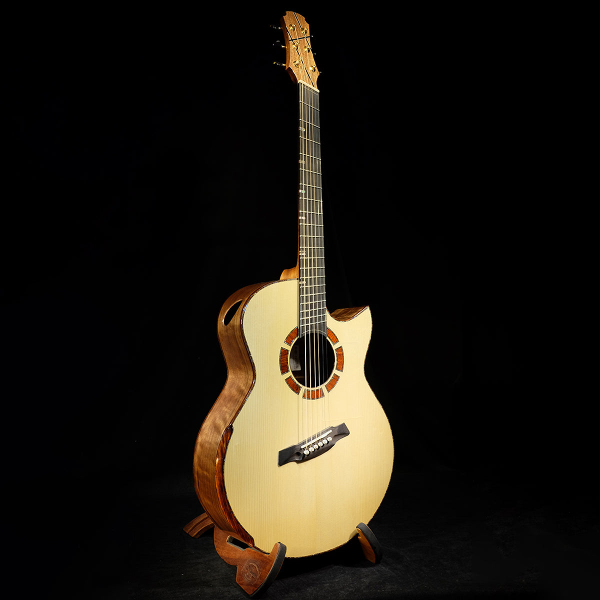 Blue Label | SJ Torrefied Adirondack Flamed Walnut Fan Fret | #158 TGS