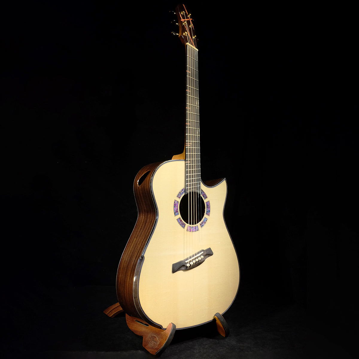 Blue Label | MD Torrefied Swiss Moon Indian Rosewood Fan Fret | #181 | ON HOLD