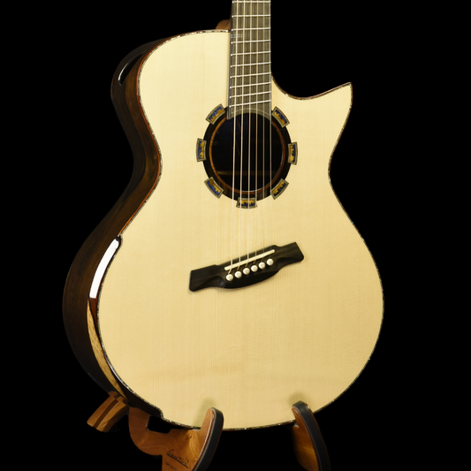 Blue Label | MJ Swiss Spruce Mexican Ziricote | #281 | Fan Fret | Corzic Music