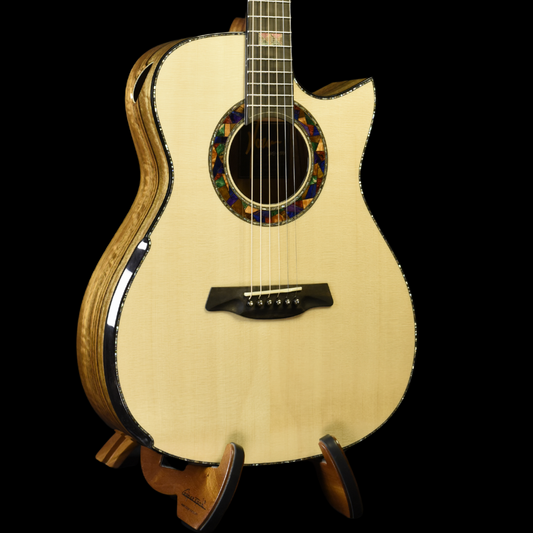 Black Label | Limited Edition - Mosaic | Deep OM Swiss Spruce Spalted Mango