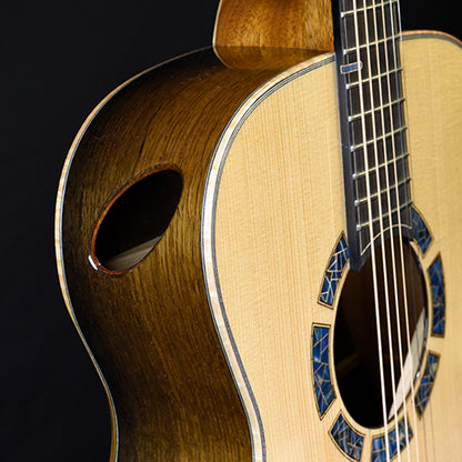 Blue Label | Deep OM Adirondack Ancient Bog Oak #151 | Hold