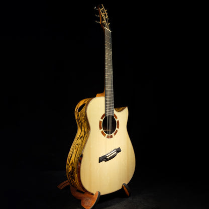 Blue Label | MD Torrefied Swiss Moon Mexican Bocote Fan Fret | #198 Hold