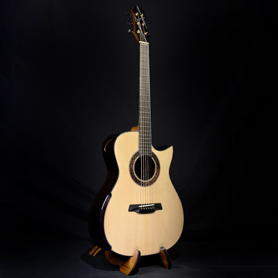 Blue Label | Deep OM Swiss Moon Indian Rosewood Falcate | #220 Hold