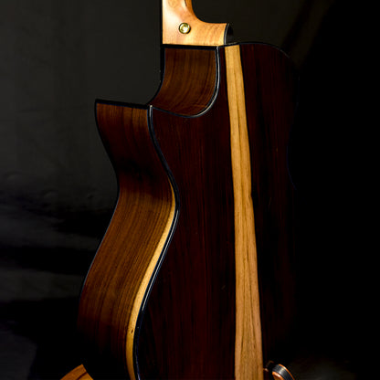 Blue Label | MJ Golden Adirondack African Blackwood Fan Fret Baritone | #239 Hold