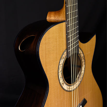 Blue Label | MJ  Adirondack African Blackwood Fan Fret Baritone | #240 Hold