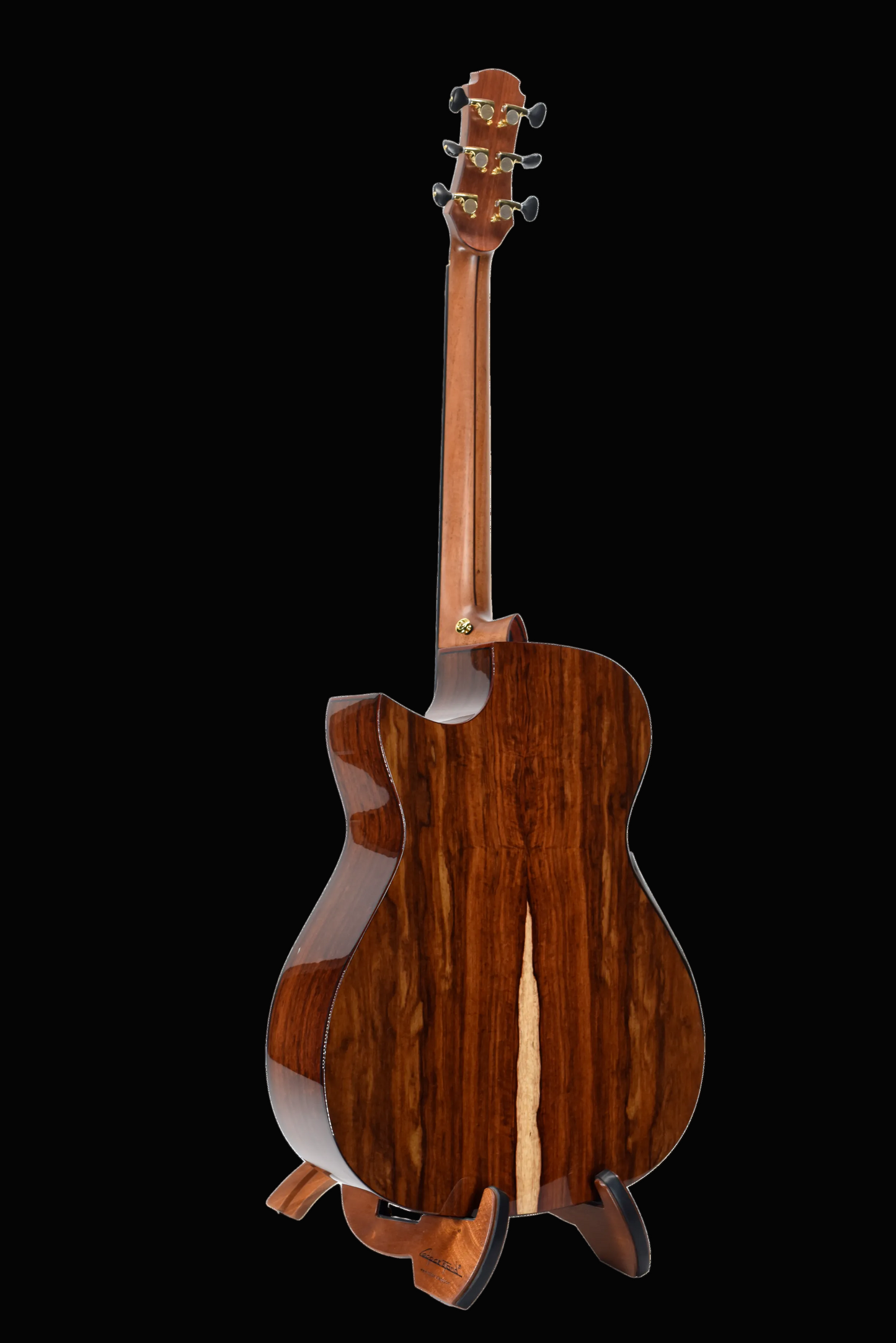 Blue Label | #307 | Deep OM Swiss Moon Mexican Granadilo | Fan-fret