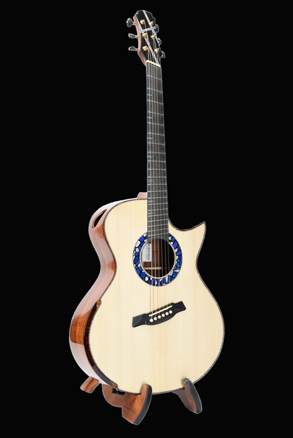 Blue Label | #309 | MJ Swiss Moon with Mexican Granadilo  | Fan Fret