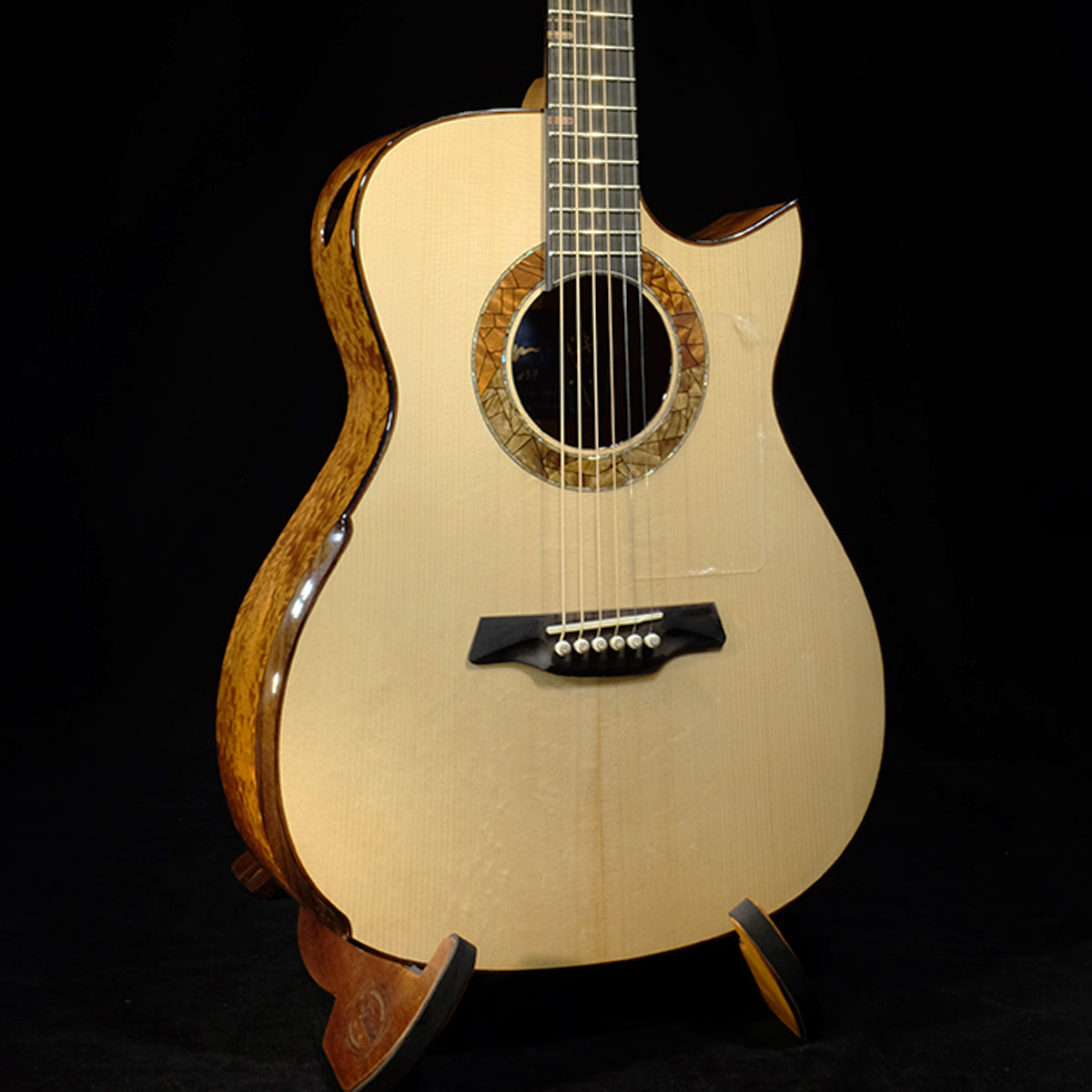 Blue Label OM Adirondack Spruce with Quilted Sapele | #37