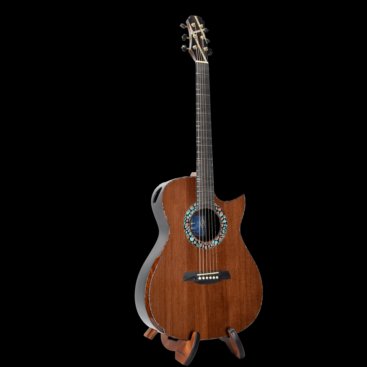 Blue Label | Deep OM Sinker Redwood Ancient Bog Oak | #301 | Hold