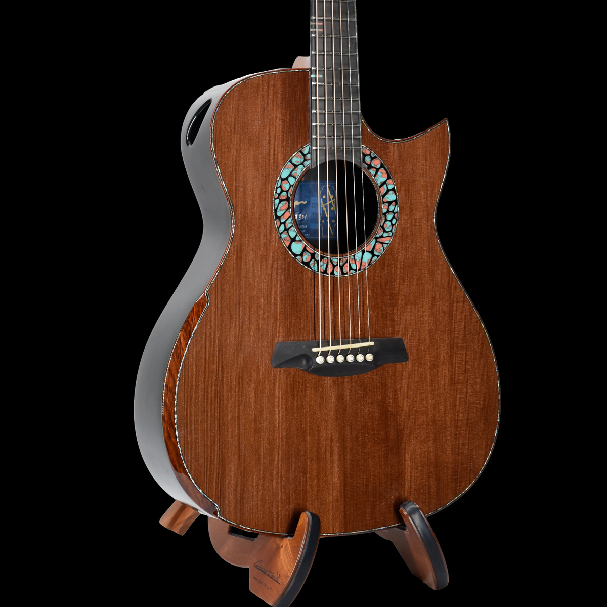 Blue Label | Deep OM Sinker Redwood Ancient Bog Oak | #301 | Hold