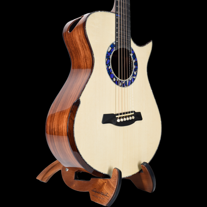 Blue Label | Vera OO Swiss Moon Spruce Mexican Granadillo Fan Fret | #308 | Hold