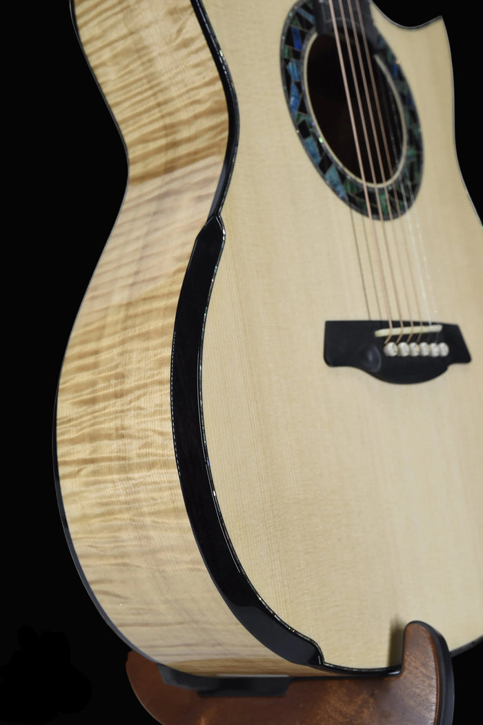 Blue Label | Deep OM Swiss Moon Flamed Maple | #294