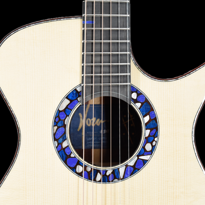 Blue Label | Vera OO Swiss Moon Spruce Mexican Granadillo Fan Fret | #308 | TGS