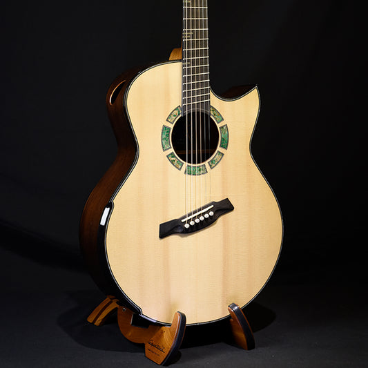 Blue Label | SJ Swiss Moon Madagascar Rosewood Fan Fret | #94 Hold