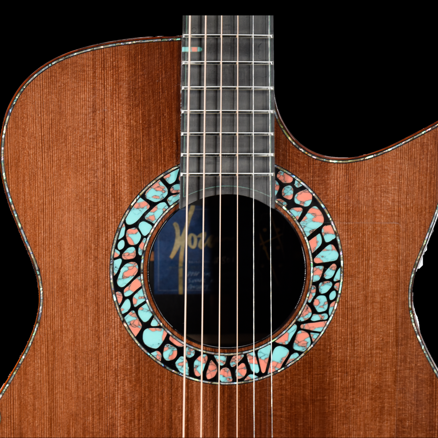 Blue Label | Deep OM Sinker Redwood Ancient Bog Oak | #301 | Hold