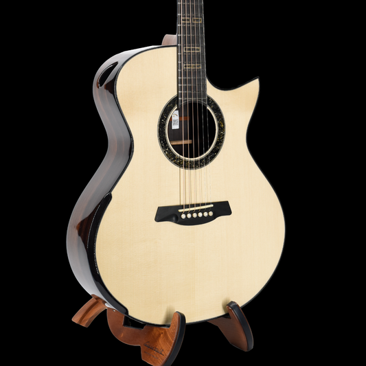 Gold Label | Deep OM Swiss Moon Indian Rosewood Fanned Fret