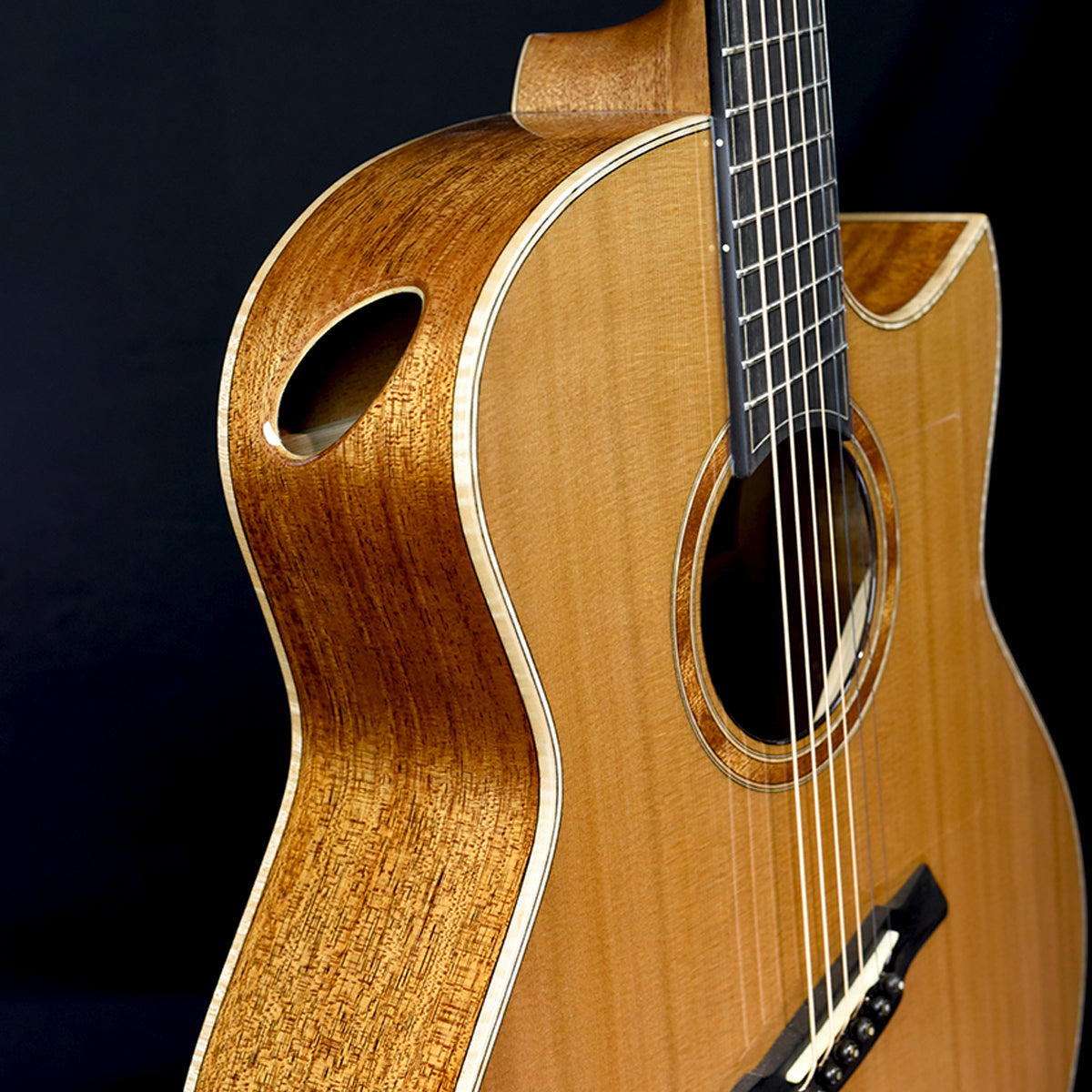Black Label | SJ Red Cedar African Mahogany Fan Fret