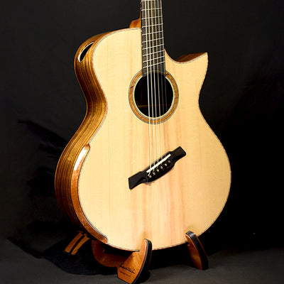 Black Label | MJ Torrified Adirondack Pacific Koa Baritone Fan Fret