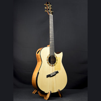 Blue Label | MD Torrified Adirondack Pacific Koa Fan Fret | #188 | HOLD