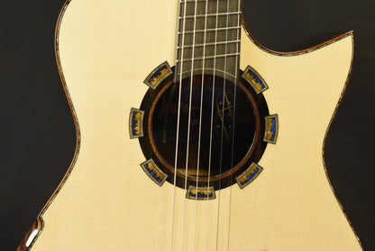 Blue Label | Deep OM Swiss Spruce Mexican Ziricote | #282 | Fan Fret