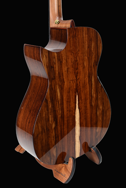 Blue Label | #307 | Deep OM Swiss Moon Mexican Granadilo | Fan-fret