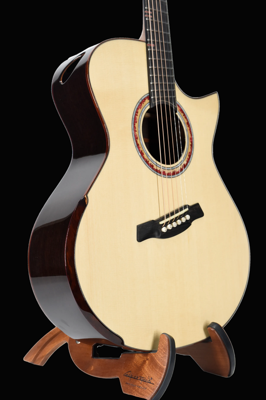 Blue Label | Deep OM Swiss Moon Wenge | #289 | Fanned Fret (Needs Image)