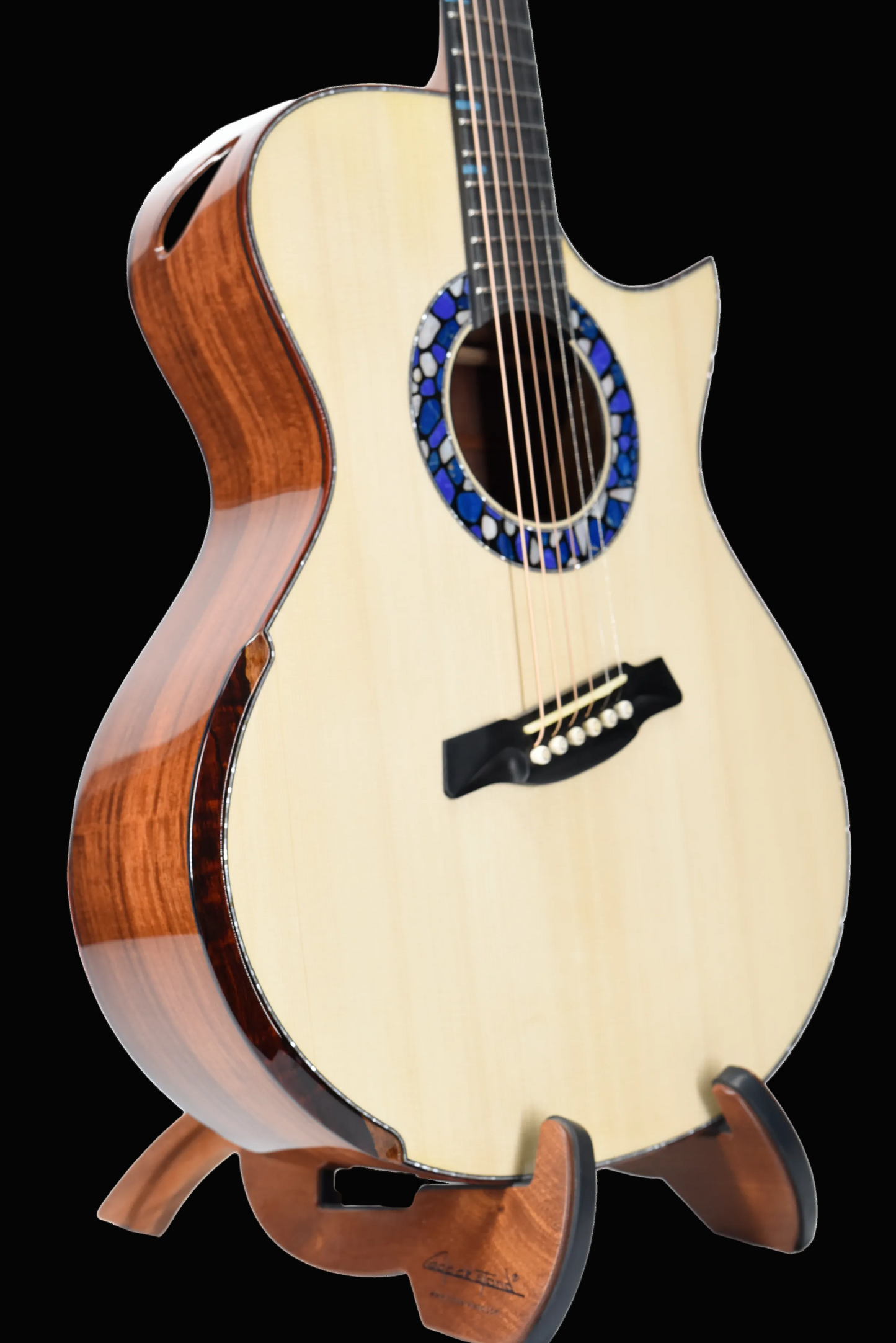 Blue Label | #309 | MJ Swiss Moon with Mexican Granadilo  | Fan Fret