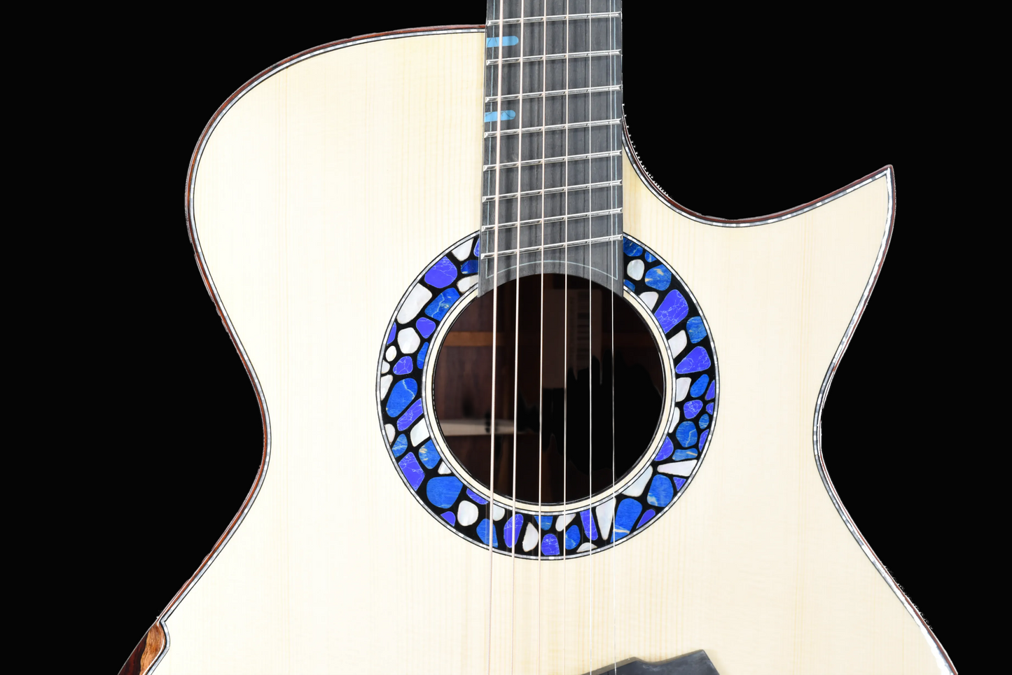 Blue Label | #309 | MJ Swiss Moon with Mexican Granadilo  | Fan Fret