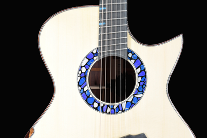 Blue Label | #309 | MJ Swiss Moon with Mexican Granadilo  | Fan Fret