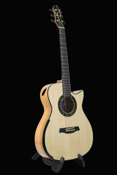 Blue Label | #313 | Deep OM Swiss Spruce Spalted Mango