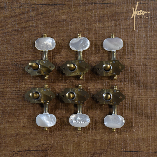 Gotoh Gold Slotted Headstock with Mother of Pearl Knobs