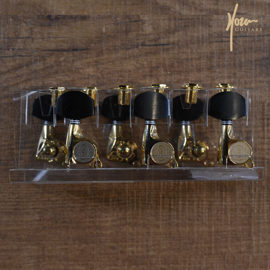 Gotoh Gold 510z Tuners with Black Knobs