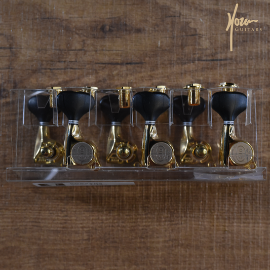 Gotoh Gold 510z Tuners with Satin Black Knobs
