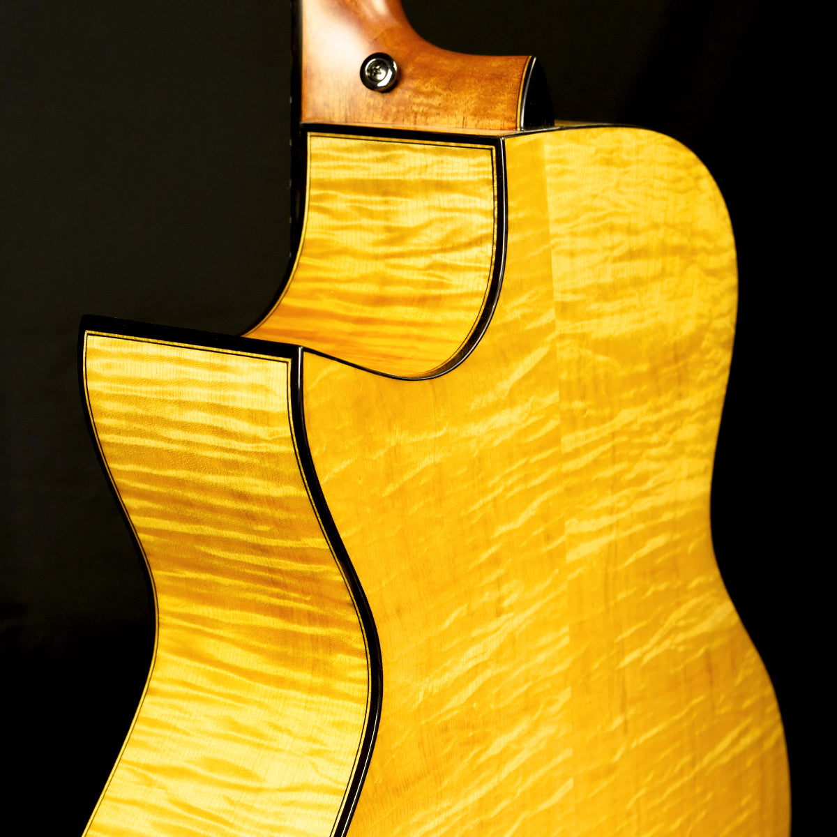 Black Label | MJ Red Cedar Flamed Maple Baritone Fan Fret
