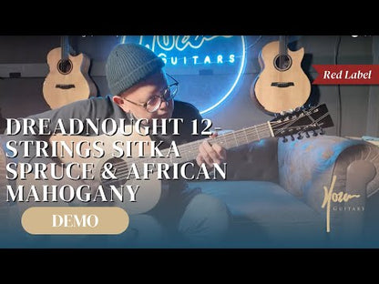 Red Label |  DR Torrefied Sitka African Mahogany 12 Strings